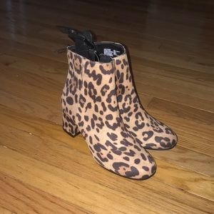 Time and Tru Cheetah Print Ankle Boots